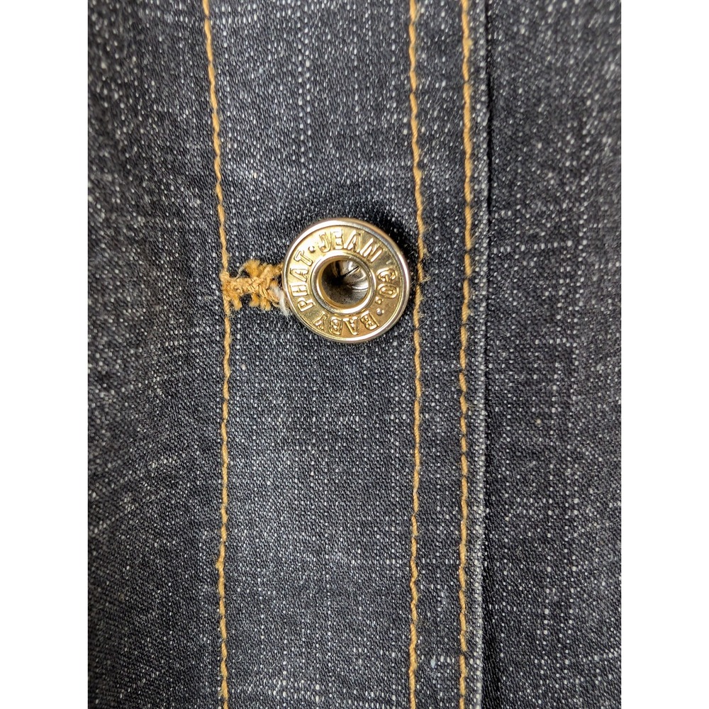 Vibtage Baby Phat Denim Jacket Button Front logo Cuffs Size 2X - Picture 9 of 12